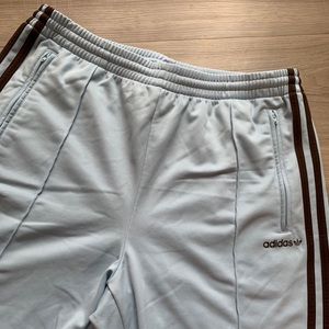 **SOLD**Light blue & brown Adidas Track Pants